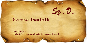 Szrnka Dominik névjegykártya